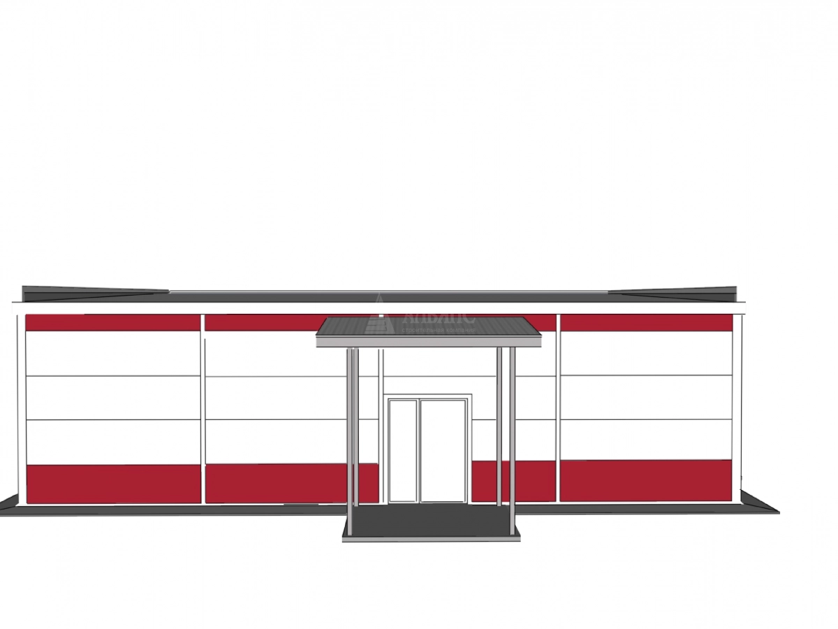 3D визуализация Магазин из сэндвич-панелей - фото 9