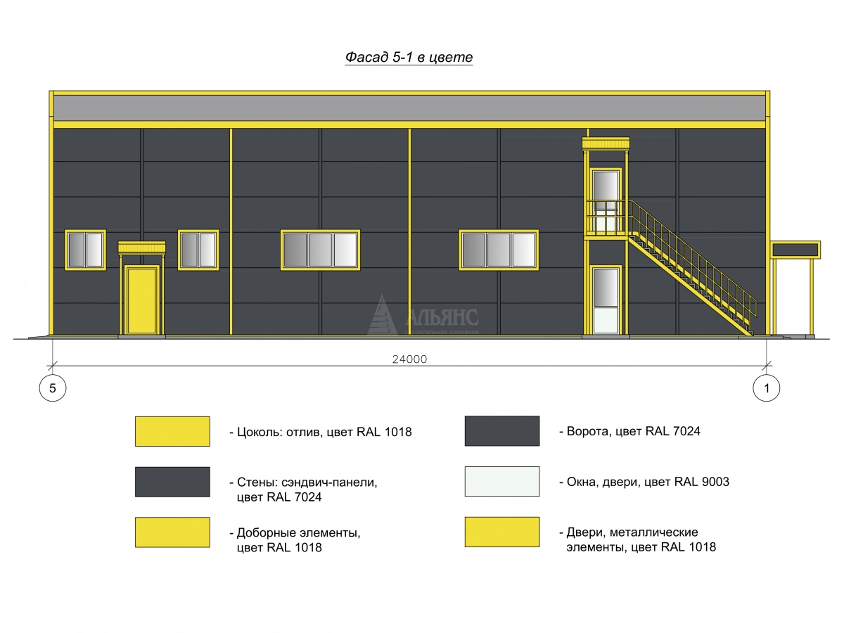 3D визуализация СТО с АБК из сэндвич-панелей - фото 14