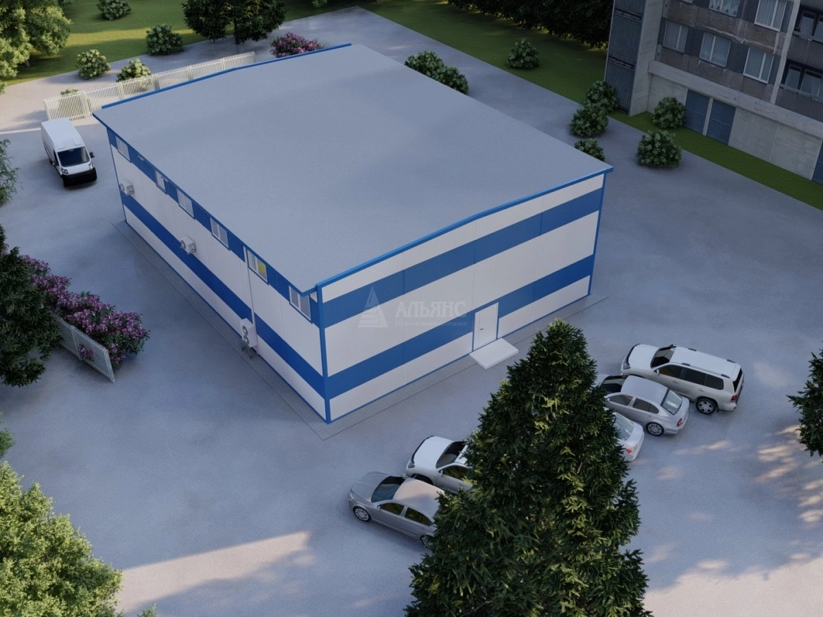 3D визуализация Фармацевтический склад из сэндвич панелей - фото 7