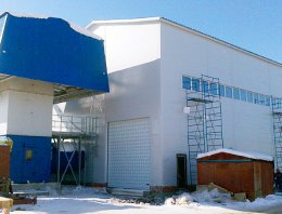 Новоприводинская компрессорная станция ОАО «Газпром» из сэндвич-панелей, построенная компанией Альянс - Новоприводинская компрессорная станция ОАО «Газпром», с.Приводино, Архангельская область