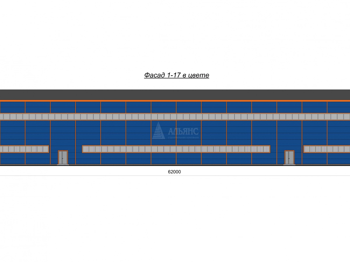 3D визуализация Производственный корпус из сэндвич-панелей - фото 13